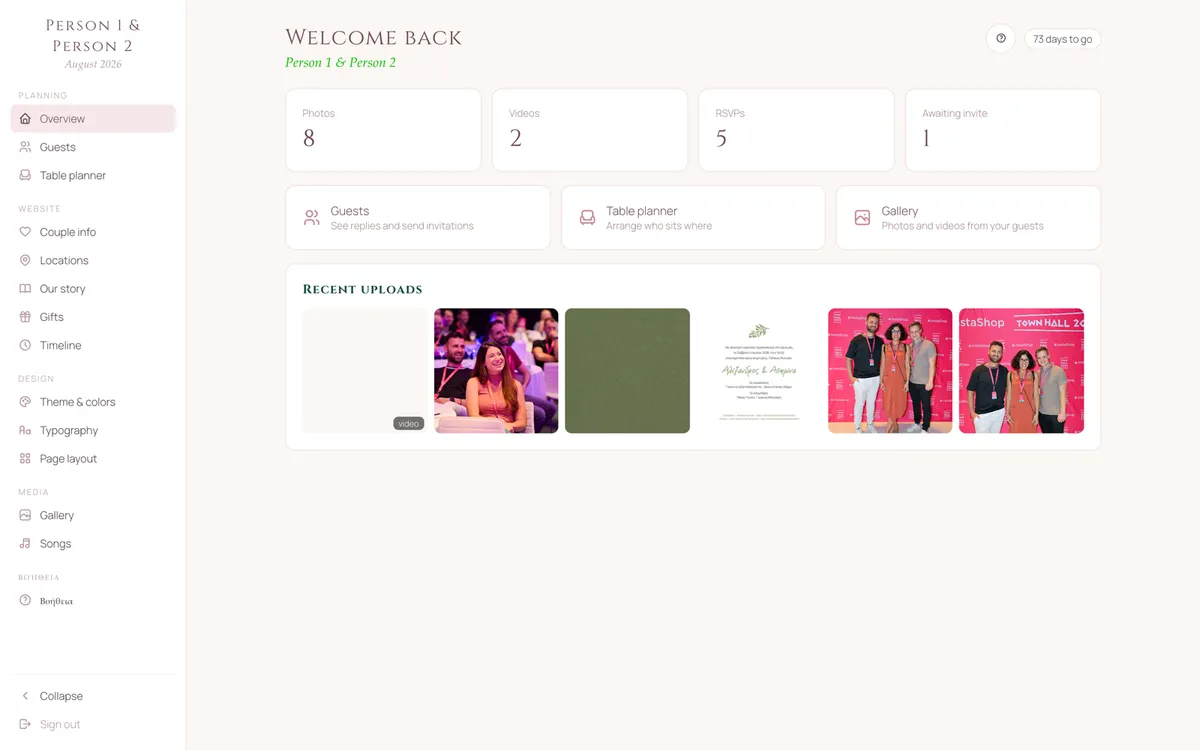 Admin panel